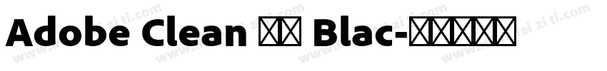 Adobe Clean 黑体 Blac字体转换
